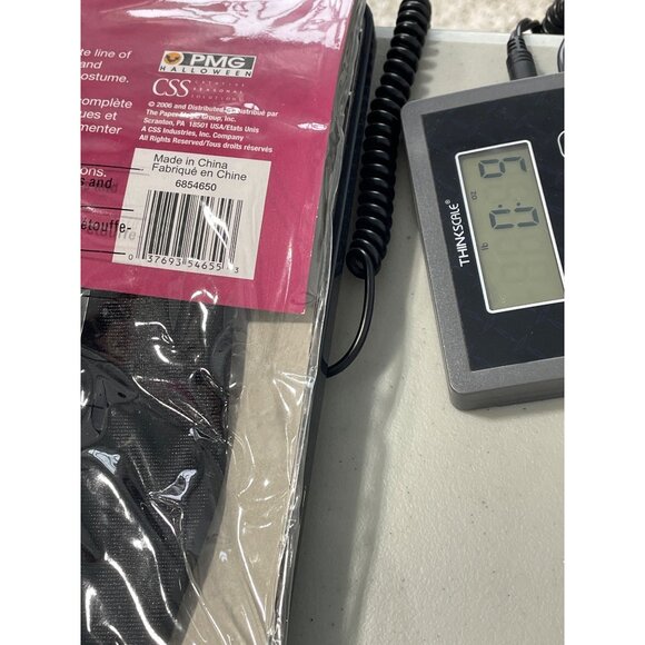 PMG Halloween French Maid Costume Dress Apron Headpiece Black White Vintage NEW - Picture 6 of 6